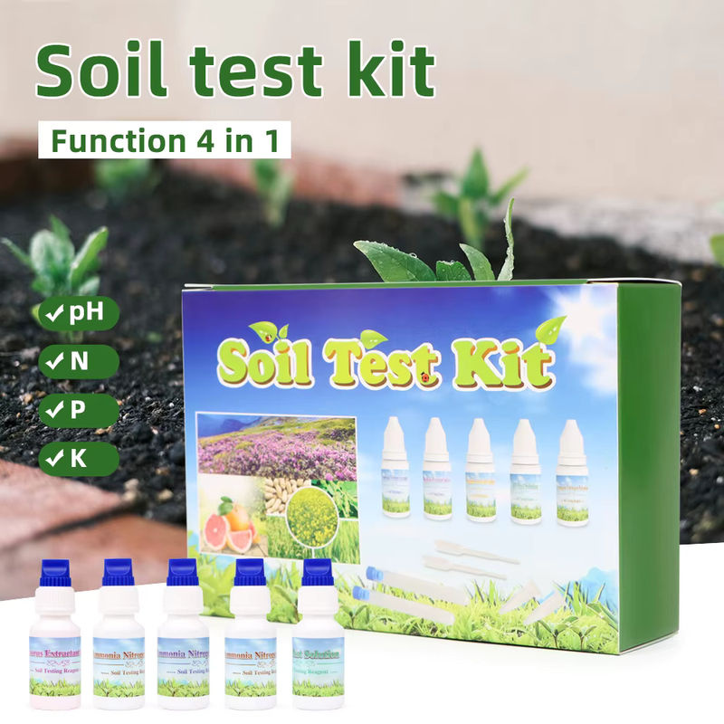 JUANJUAN Bodentest-Kit zur Messung von pH-Wert, Ammoniak, Stickstoff, Phosphor und Kalium in Multicolour - Bild 2