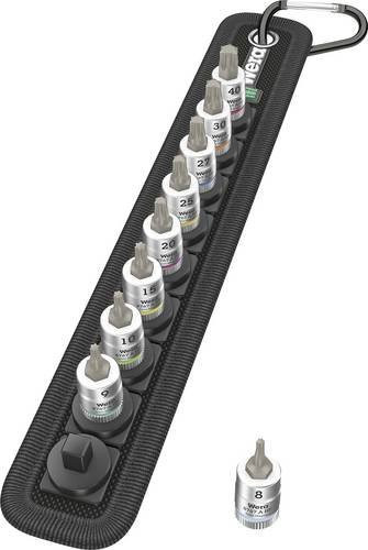 Wera Zyklop Bitnuss-Satz A3 TX HF mit Haltefunktion, 9-teilig, 1/4 Zoll (6,3 mm), Torx, schwarz-silber - Bild 1