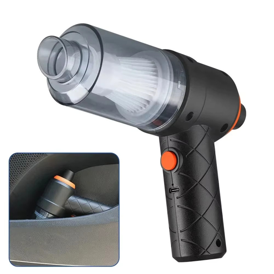Kabelloser Hochleistungs-Handstaubsauger für Auto und Zuhause, 120 W, Schwarz, Wiederaufladbar - Bild 3