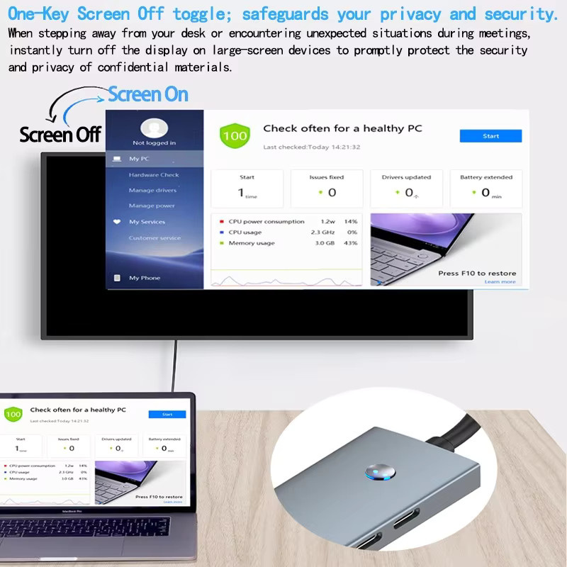 EOENKK USB C Hub Thunderbolt 3 Dockingstation und Laptop-Adapter für MacBook Air M1 und iPad Pro - Bild 1