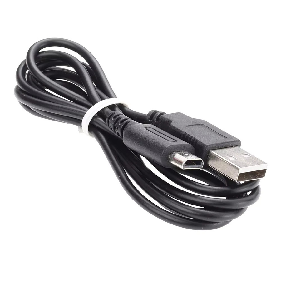 10er Set USB-Ladekabel für Nintendo DS Lite, DSL und NDSL in Schwarz, Länge: 1,2 m - Bild 5