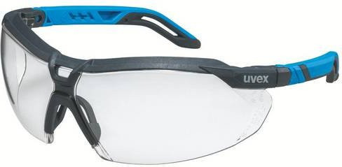 Uvex i-5 Schutzbrille Anthrazit-Blau mit UV-Filter und verstellbarem Bügel - Bild 1