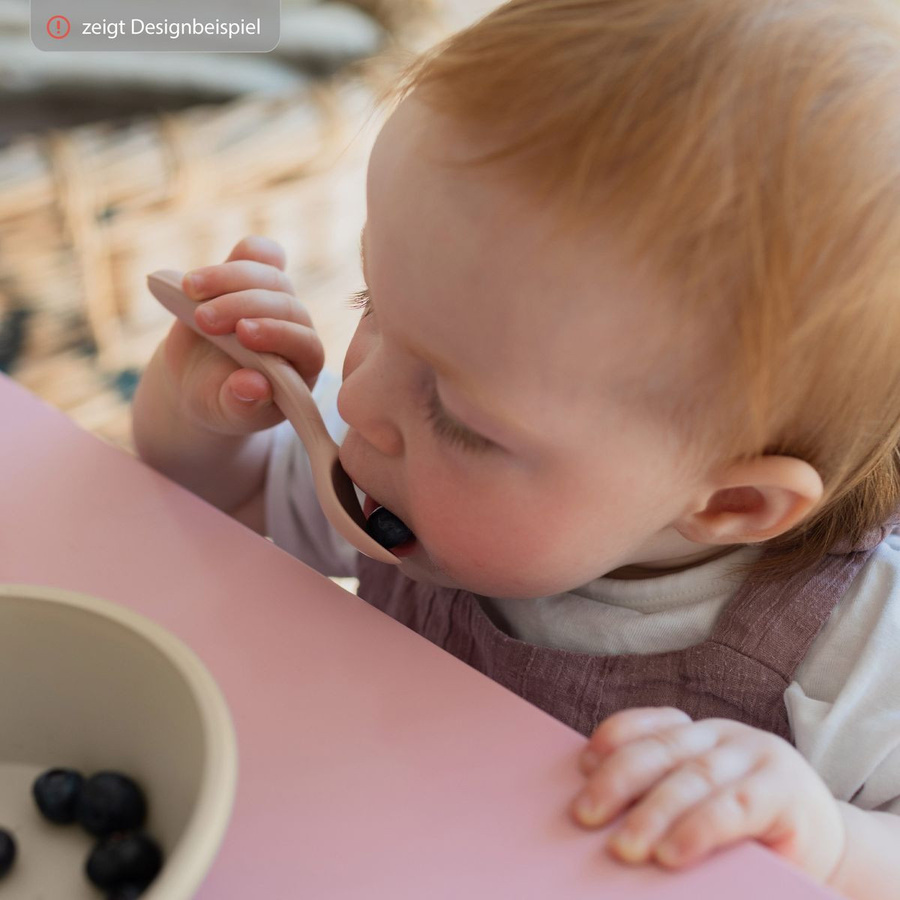 Bibs 2-tlg. Löffel-Set aus Silikon in Blush Pink, BPA-frei und ergonomisch geformt - Bild 2