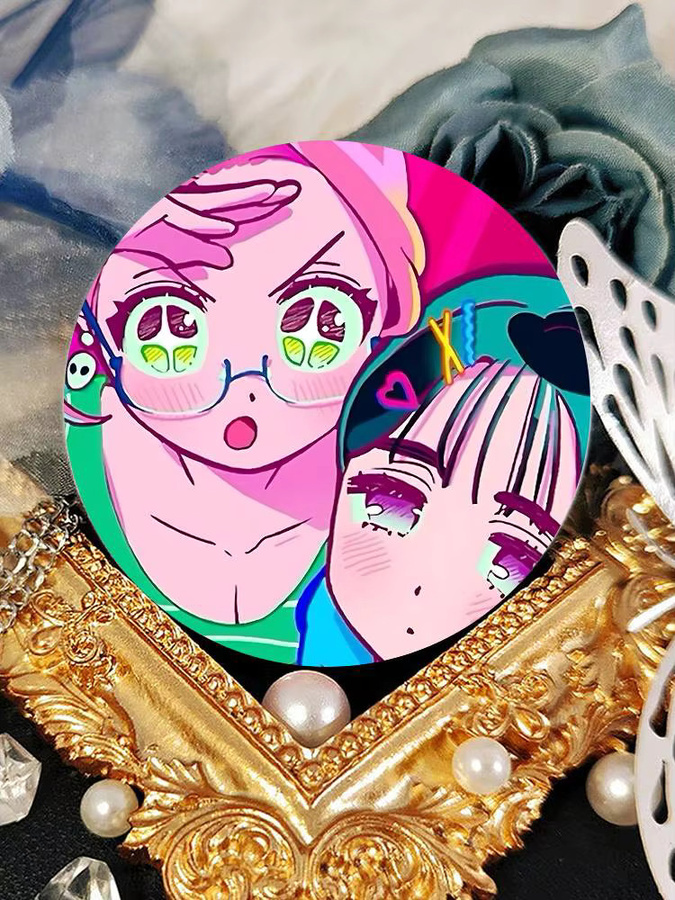 Bilibili Brosche, Love M-Mizi und S-Sua Abzeichen, rund - Bild 6