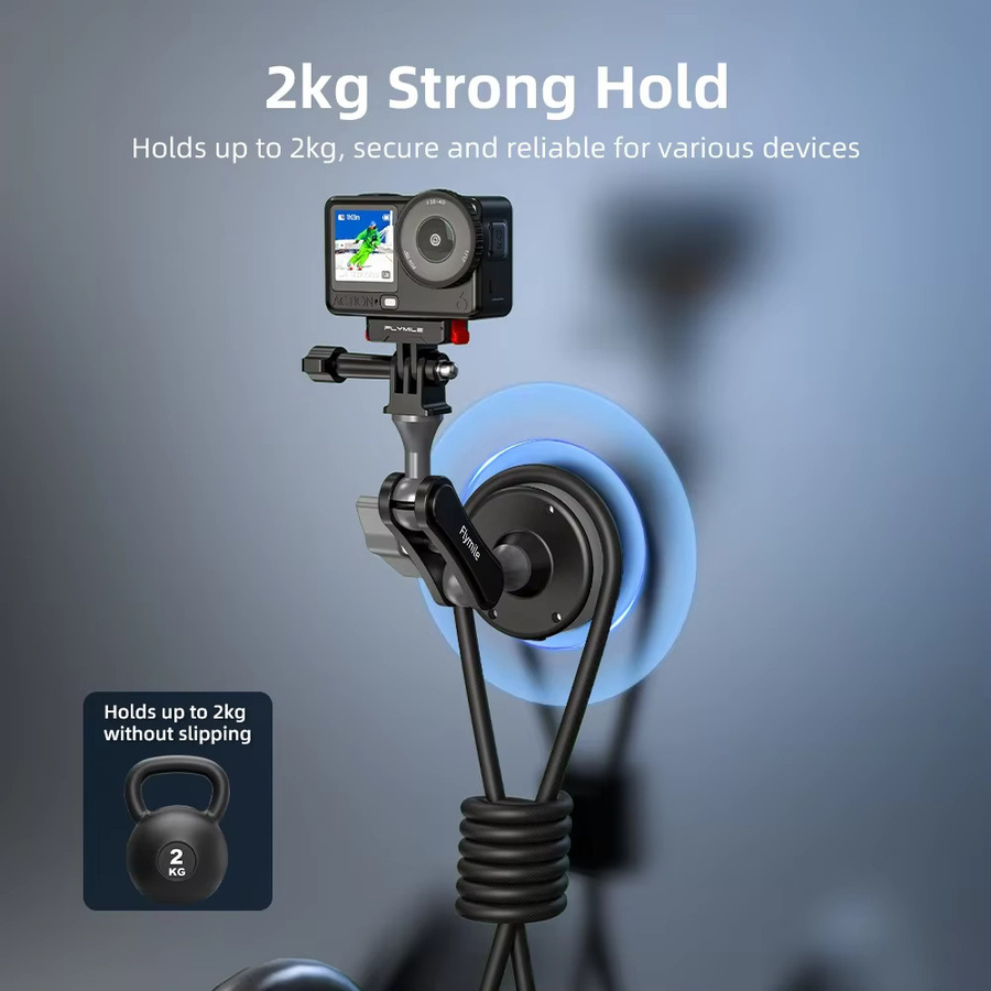 SZKOSTON Elektrische Auto-Saugnapfhalterung für Insta360 X4 X5 GoPro 13 12 11 10 9 8 und DJI Action 6 5 4 Pocket 4 Schnellwechsel-Halterung - Bild 4
