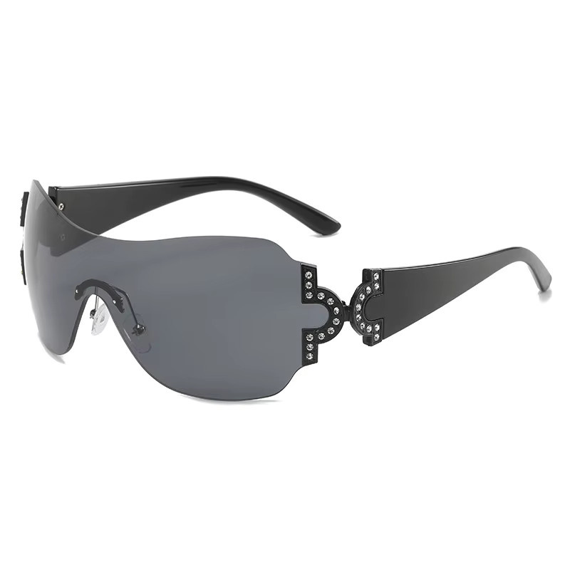 Sonnenbrille MDOD, randlos, Butterfly, Kunststoff, Unisex, Schwarz - Bild 2