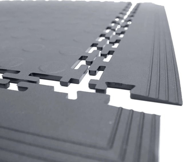 Küpper Randleiste Tough Lock und Tough Lock Eco für Bodenfliesen ohne Ecke, Breite: 50 cm, Schwarz und Grau - Bild 1