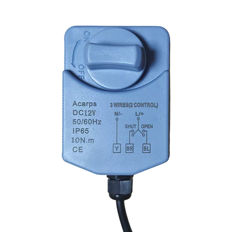 Acarps Elektrischer Kugelhahnantrieb mit manueller Schalterfunktion, IP65 wasserdichter motorisierter Stellmotor, Farbe: Blau - Bild 3