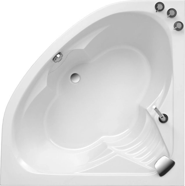OTTOFOND Eck-Badewanne Cascade in Weiß, viertelkreis, B/H/T: 140 x 43 x 140 cm - Bild 1