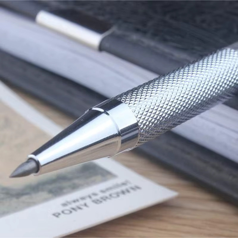 CHENJ Automatischer Druckbleistift aus Metall in Silber für Zeichnen und Malen mit Minenstärken von 0,3 mm bis 3,0 mm - Bild 3
