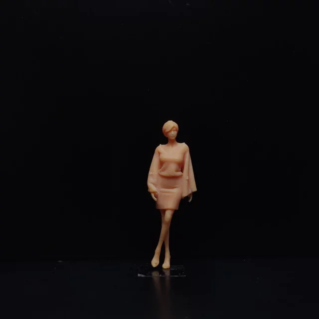 EHCMODEL Miniatur Diorama, kurzhaarige Schönheit, Harz, Bunt / Mehrfarbig, Rosa / Pink - Bild 1