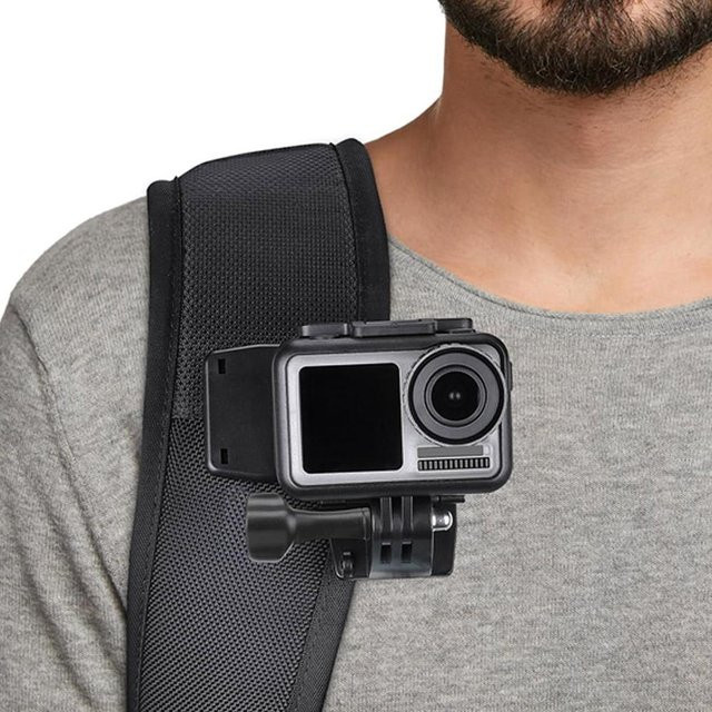 GoPro Rucksack-Gurt-Halterung mit Schnellverschluss für GoPro Hero 13, 12 und 11 in Weiß - Bild 1