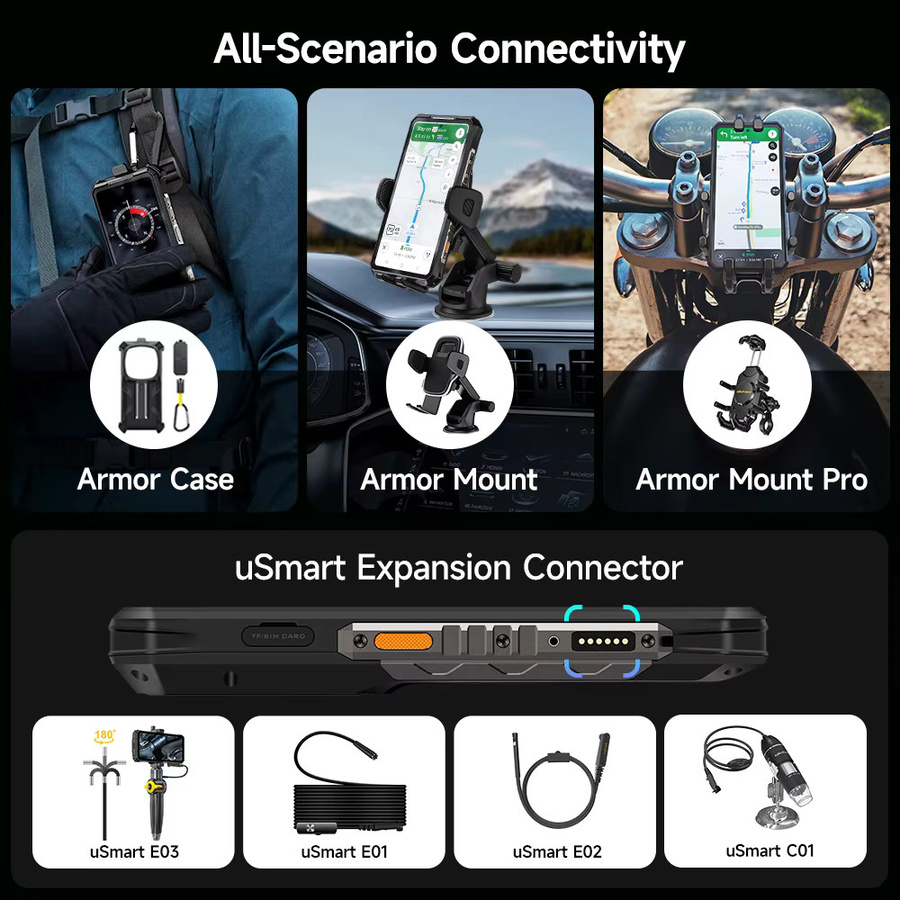 Ulefone Armor 28 Pro 5G Robustes Smartphone mit 512 GB ROM, 32 GB RAM, 10600 mAh Akku und 6,67 Zoll AMOLED Display in Schwarz - Bild 6
