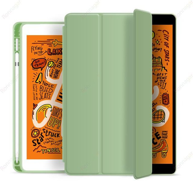 Apple iPad Hülle mit Stiftschlitz in Hellgrün für iPad Air und iPad Modelle - Bild 1