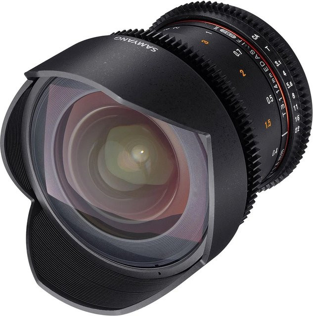 Samyang MF 14mm T3.1 Video Objektiv für Canon EF in Schwarz - Bild 1