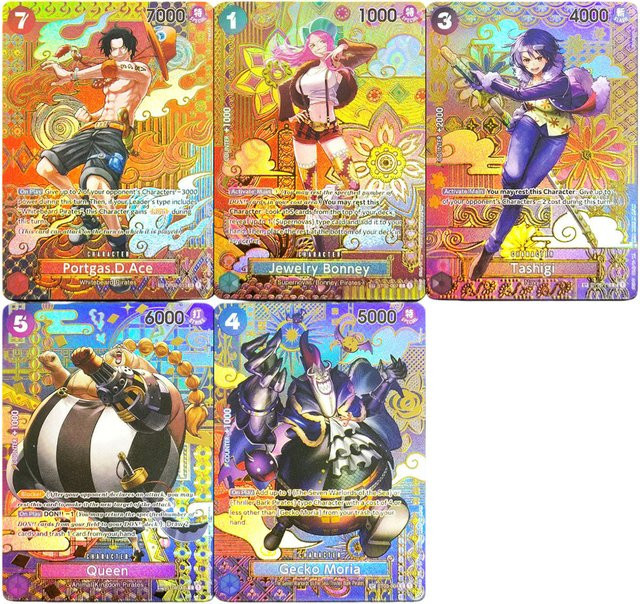 Bandai One Piece Portgas.D.Ace Bonney Tashigi Queen Moria SP TCG Spielkarten-Sammlung - Bild 1