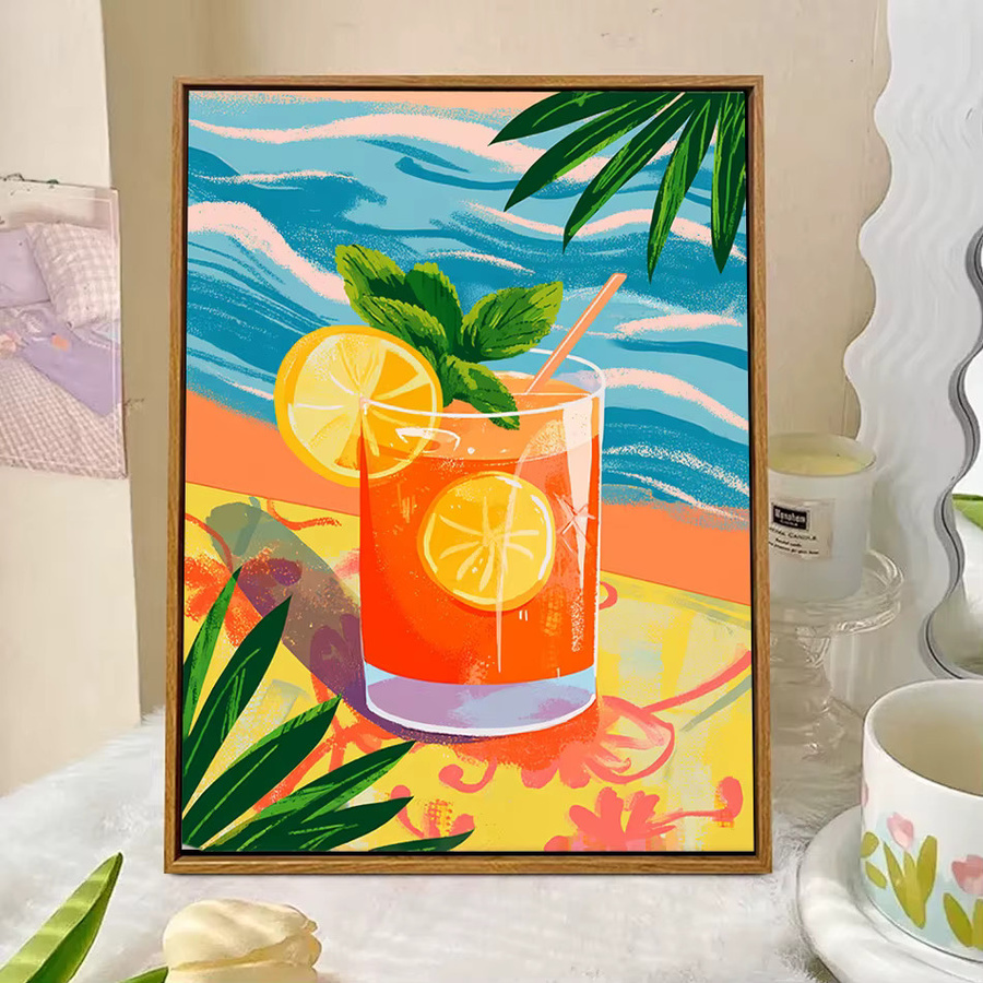 RUOPOTY Malset nach Zahlen mit Glas-Motiv für Erwachsene, dekorative Ölgemälde-Bastelset, Mehrfarbig - Bild 1