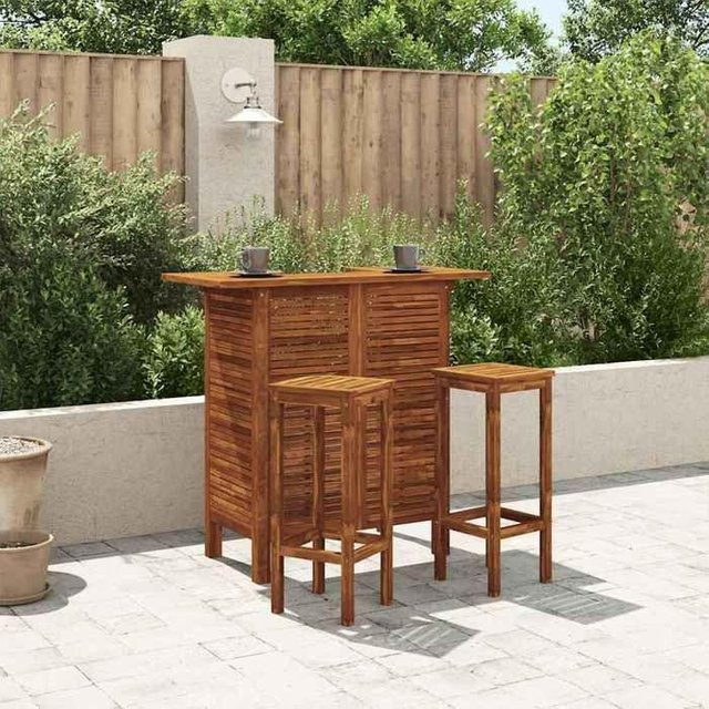 Maison Exclusive Bartisch aus massivem Akazienholz in Braun, B/T/H: 110 x 50 x 105 cm - Bild 1
