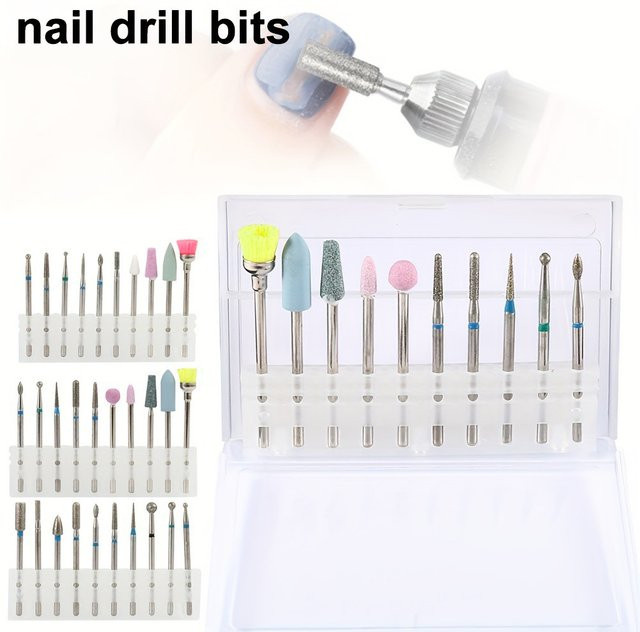 LULAA Elektrische Nagelbohrer-Aufsätze, 10-teiliges Set, Unisex - Bild 1