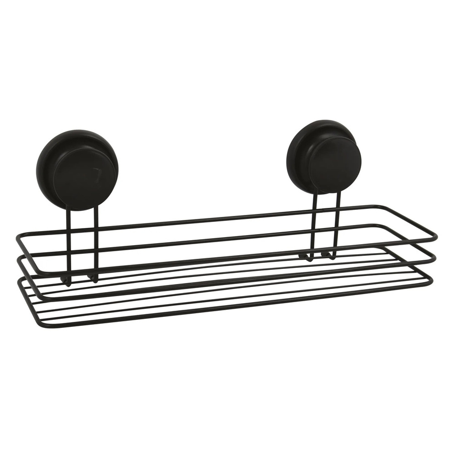 MSV Duschregal Mega Ventouses aus Stahl in Mattschwarz B/T/H: 35,2 x 14 x 13 cm - Bild 2