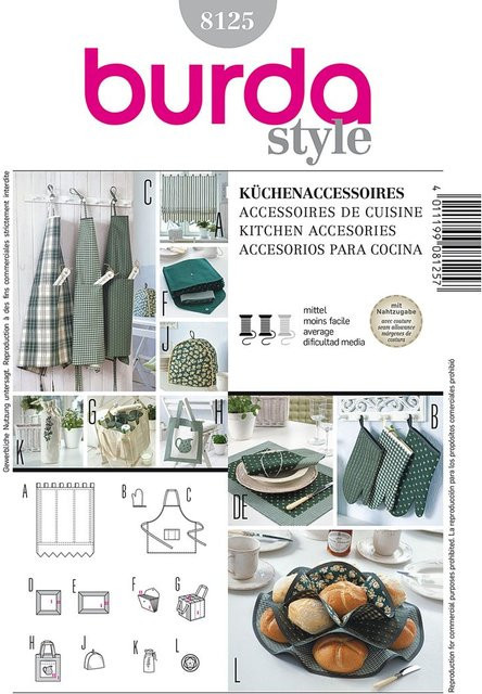 Burda Schnittmuster Küchen-Accessoires Nr. 8125 - Bild 1