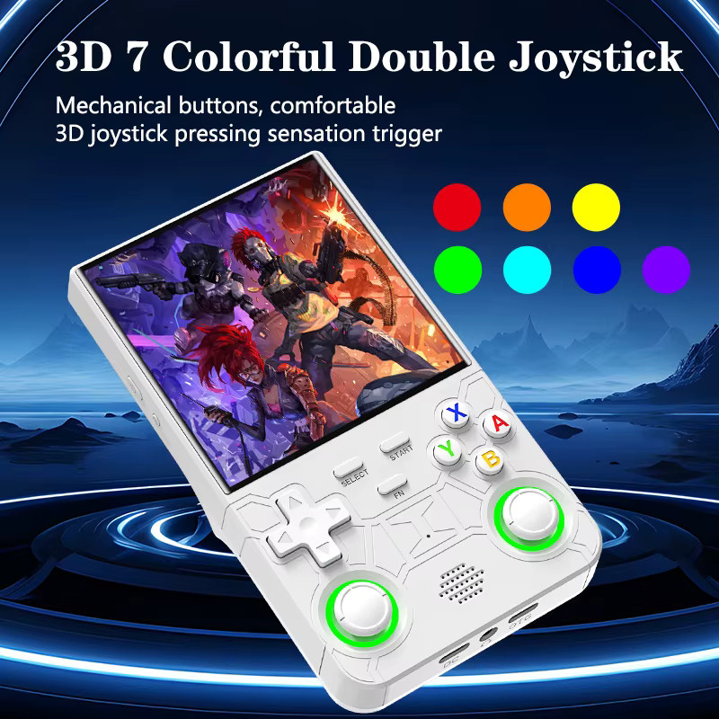 XMWL R36 Ultra Retro Handheld-Spielkonsole mit 4,0 Zoll Display, Open-Source Linux-System und 128GB Speicher in Weiß - Bild 4