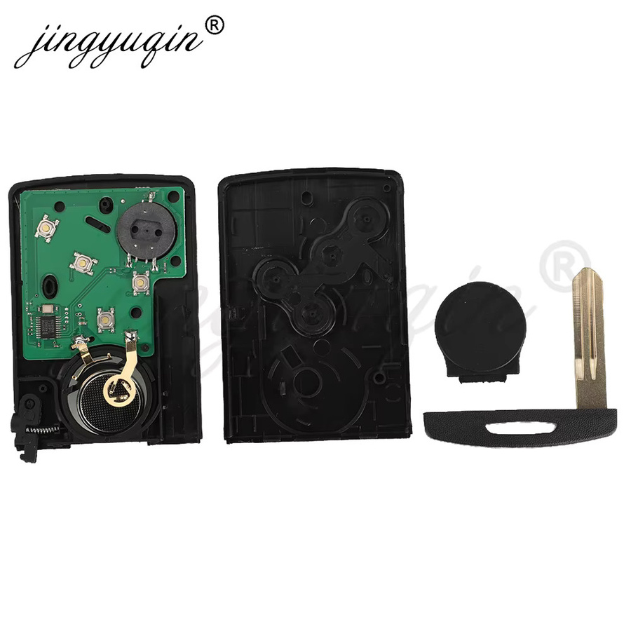 Jingyuqin Auto-Fernbedienungsschlüssel für Renault Koleos 2008–2016, ID46 PCF7941, 433 MHz, schlüsselloser Kartensteuerungsschlüssel mit 4 Tasten, Schwarz - Bild 4