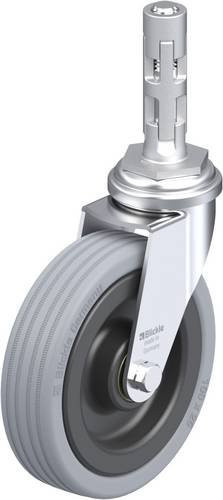Blickle Lenkrolle LRA-VPA 100K-E01 in Grau und Schwarz mit Stahl- und Kunststoffkomponenten, Rad-Durchmesser: 100 mm, Tragfähigkeit (max.): 70 kg - Bild 1