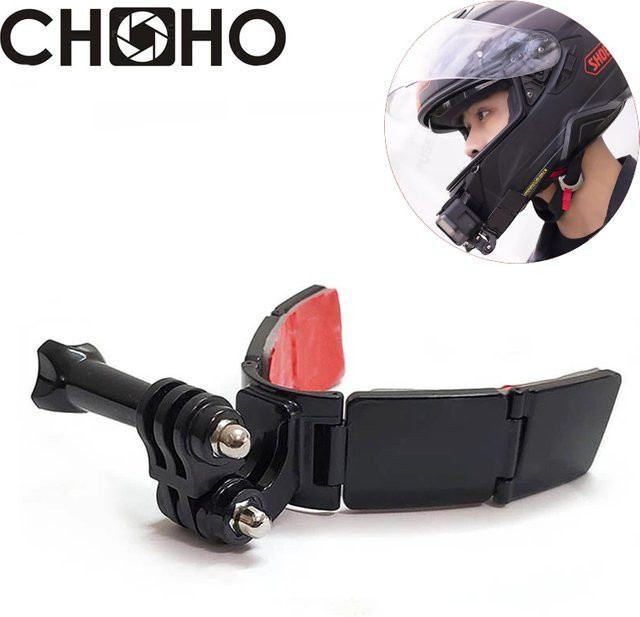 Helm-Basis-Halterung für GoPro und DJI OSMO Action 4 Sportkameras, Schwarz - Bild 1