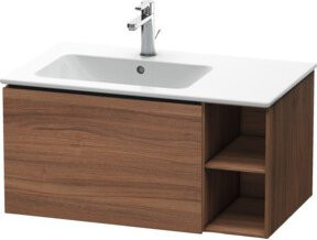 Duravit Waschtischunterschrank L-Cube in Nussbaum Natur, B/H/T: 82 x 40 x 48,1 cm, Becken links - Bild 1