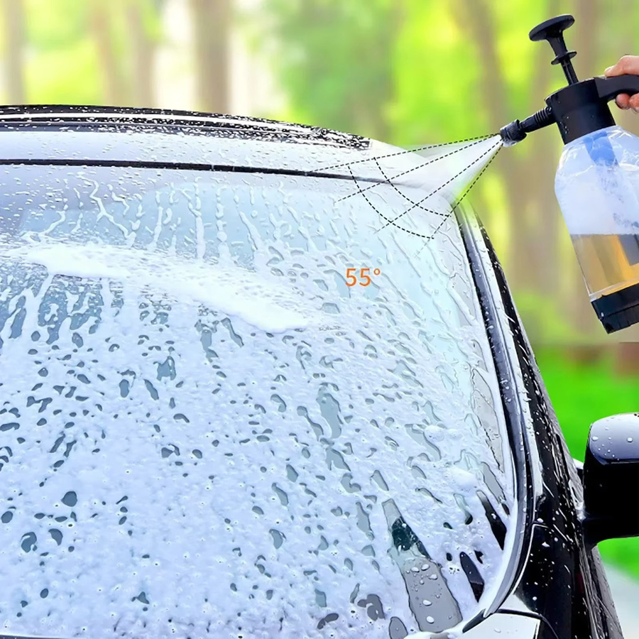 Amagi Schaum Sprayer mit 2L Volumen, pneumatische Handpumpe für die Auto- und Hausreinigung, Farben: Rot, Weiß, Transparent - Bild 3