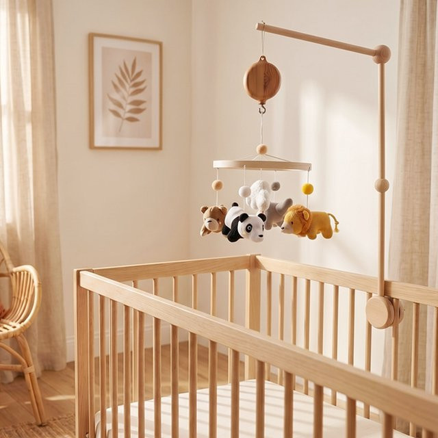 let's make Baby-Rassel-Spielzeug, Musikbox mit Halterung und Hängespielzeug, ab 0 Jahre, Tiere, Bunt / Mehrfarbig - Bild 1