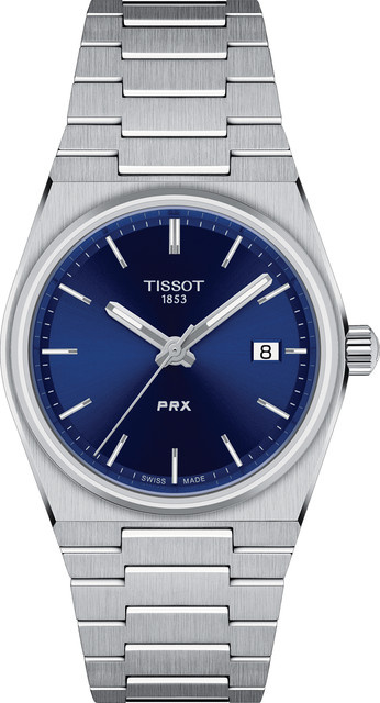 Tissot Damenuhr PRX, Quarz, Edelstahl, Blau, 35 mm, 10 ATM - Bild 1