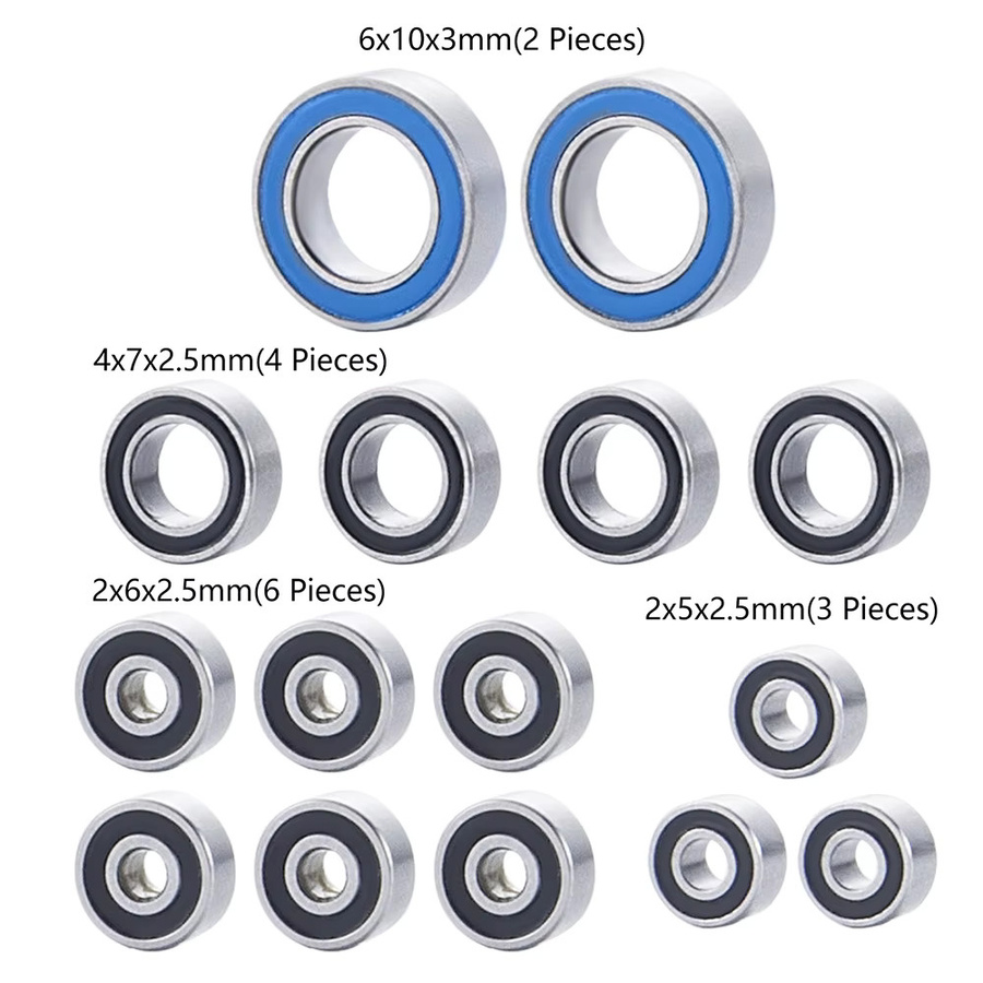 AXSPEED Radnaben-Ersatzlagerset, 15-teiliges Set, Metall, 1:28 - Bild 2
