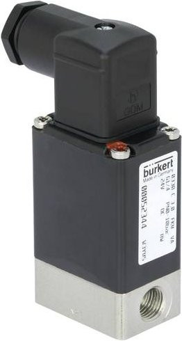Bürkert Magnetventil 165096 0330 in Messing mit schwarzer Ausführung, 24V - Bild 1