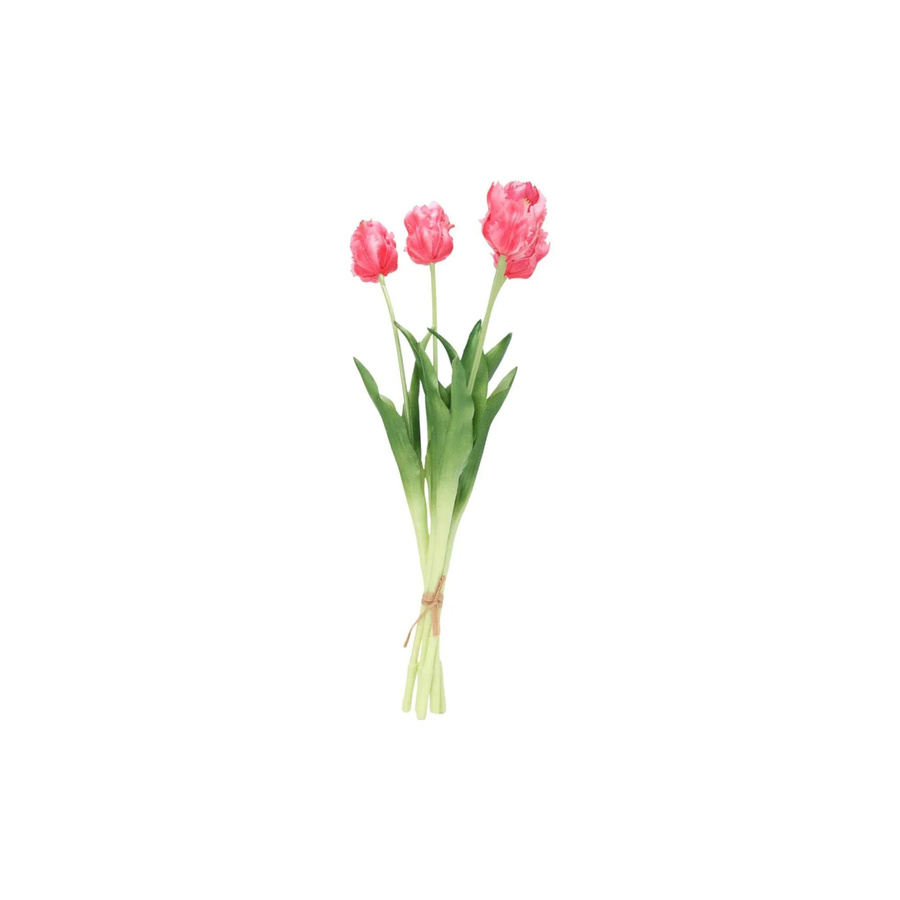 House of Nature Tulpenstrauß pink aus Latex mit Fransen für den Tisch - Bild 1