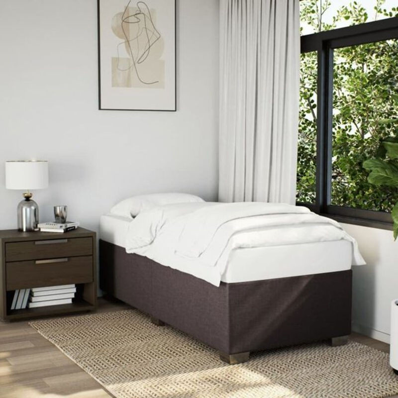 Polsterbett vidaxl in Braun aus Stoff und Holzwerkstoff ohne Matratze B/T/H: 200 x 80 x 46 cm - Bild 1