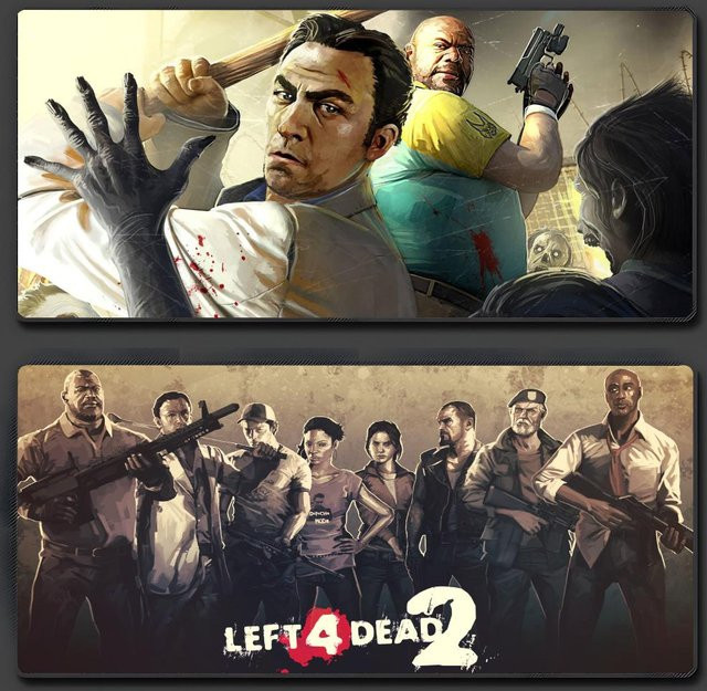 Potdemiel L-Left 4 Dead 2 Gaming-Mauspad, groß, rutschfest, Gummi, Schwarz/Mehrfarbig - Bild 1