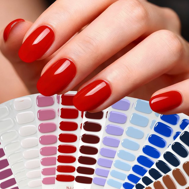 MAFANAILS Nagelstreifen, rot, glänzend, 16 Stück, Unisex - Bild 1