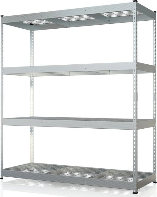 Floordirekt Schwerlastregal Yukon Rivet mit 4 Böden, Farbe Silber, H x B x T: 180 x 160 x 60 cm - Bild 1