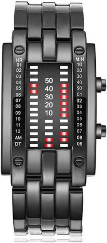 caicaichen Digitaluhr, Binär, Schwarz, Kunststoff, Unisex - Bild 1