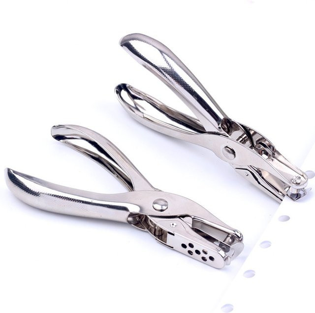 Runder Locher für Scrapbooking in Silber aus Metall mit 3 mm und 6 mm Lochgröße - Bild 1