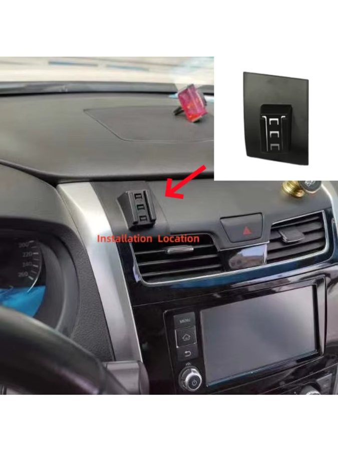 Auto Telefonhalterung mit kabelloser Ladefunktion für Nissan Altima L33 (2013-2018), Farbe: Schwarz - Bild 3