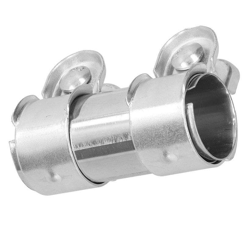 Igeteck Auspuffrohrverbinder mit Doppelklemmenhülse aus Edelstahl, Farbe: Silber, Länge: 9,4 cm - Bild 6