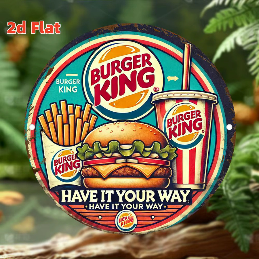 Burger King Retro Blechschild Have It Your Way Metall-Wanddekoration B: 20 cm, H: 20 cm, T: 1 cm - Bild 2