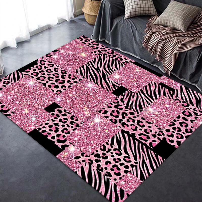 On My Love Home Y2K Teppich mit Leopardenmuster in Multicolour, rutschfest und waschbar, B/T: 60 x 40 cm - Bild 5