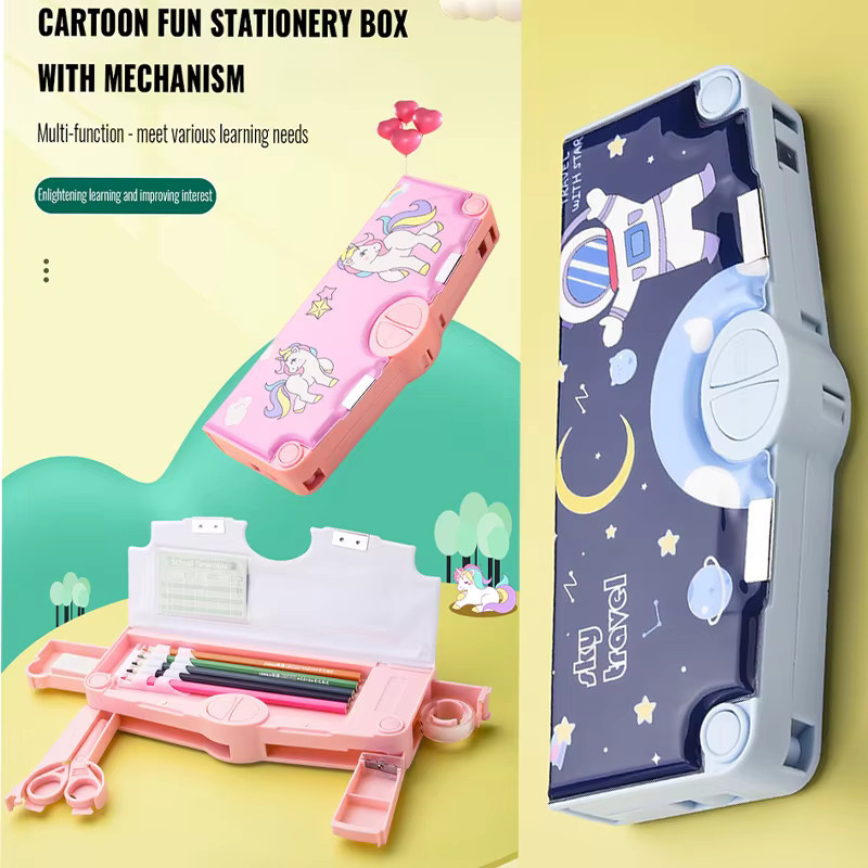 Anowee Kawaii Federmäppchen in Pink, multifunktionale Stiftbox im japanischen und koreanischen Stil für Schule und Büro - Bild 1