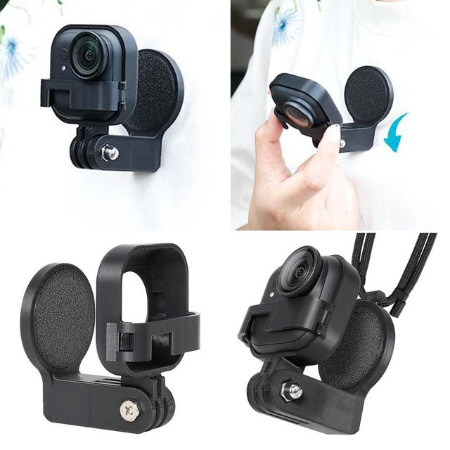Magnetischer Kamera-Halshalter mit Schnellverschluss für Insta360 GO und Ultra Action Kameras in Schwarz - Bild 1