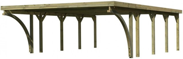 Karibu Doppelcarport Classic mit 3 PVCDach und 2 Einfahrtsbögen B: 563 cm, T: 778 cm - Bild 3