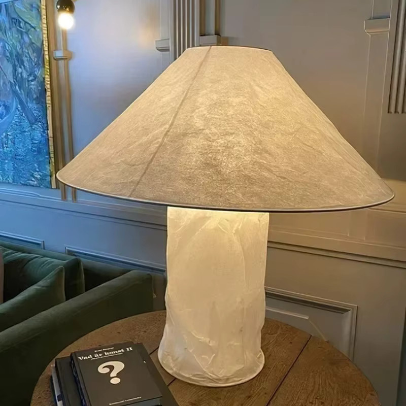 Stilvolle LED-Stehleuchte in Pilzform aus weißem Papier für dein Schlafzimmer und die Heimdekoration - Bild 2